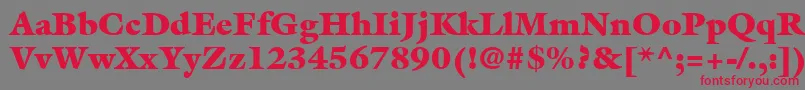 ItcGalliardLtUltra Font – Red Fonts on Gray Background