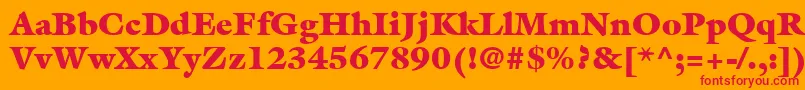 ItcGalliardLtUltra Font – Red Fonts on Orange Background