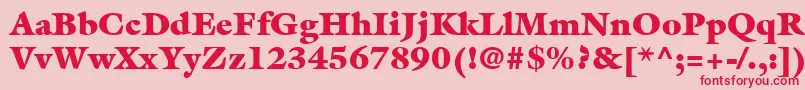 ItcGalliardLtUltra Font – Red Fonts on Pink Background