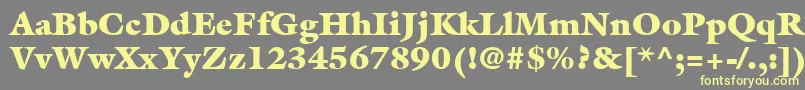 ItcGalliardLtUltra Font – Yellow Fonts on Gray Background