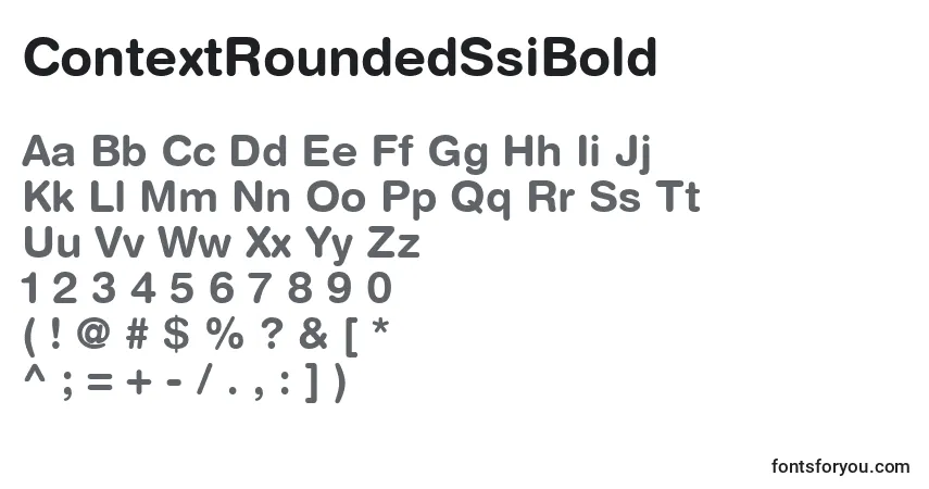 Fuente ContextRoundedSsiBold - alfabeto, números, caracteres especiales