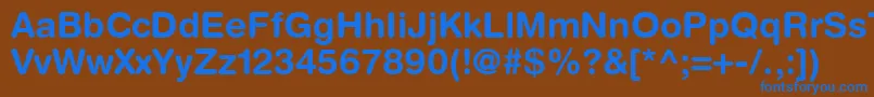 フォントContextRoundedSsiBold – 茶色の背景に青い文字