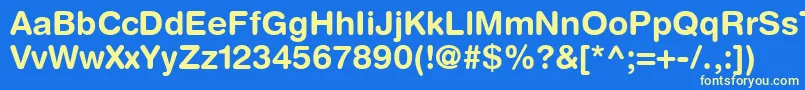 ContextRoundedSsiBold Font – Yellow Fonts on Blue Background