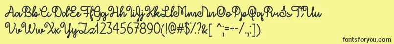 DecemberSkyTtf Font – Black Fonts on Yellow Background