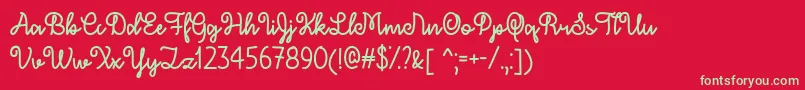 DecemberSkyTtf Font – Green Fonts on Red Background