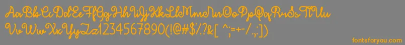 DecemberSkyTtf Font – Orange Fonts on Gray Background
