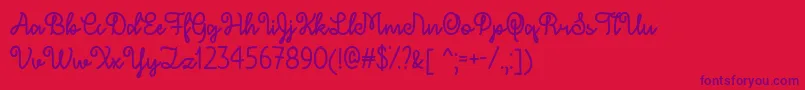 DecemberSkyTtf Font – Purple Fonts on Red Background