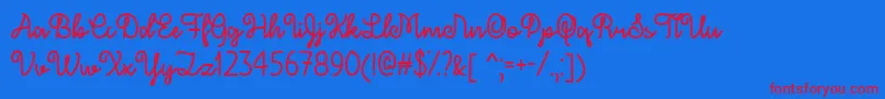 DecemberSkyTtf Font – Red Fonts on Blue Background