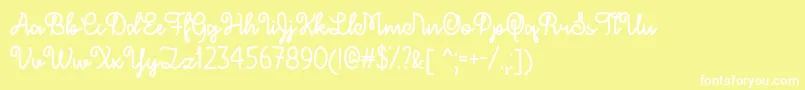 DecemberSkyTtf Font – White Fonts on Yellow Background