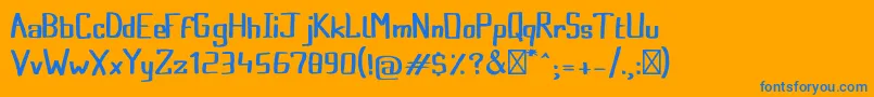 Шрифт FroggyprincessRegular – синие шрифты на оранжевом фоне