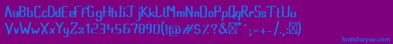 FroggyprincessRegular Font – Blue Fonts on Purple Background