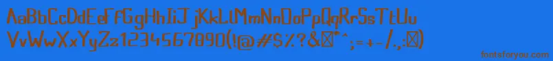 FroggyprincessRegular Font – Brown Fonts on Blue Background