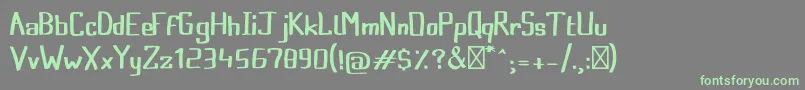 FroggyprincessRegular-fontti – vihreät fontit harmaalla taustalla