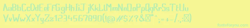 Police FroggyprincessRegular – polices vertes sur fond jaune