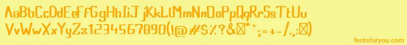 Police FroggyprincessRegular – polices orange sur fond jaune