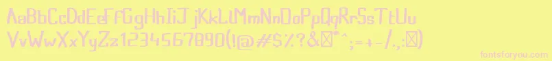 Czcionka FroggyprincessRegular – różowe czcionki na żółtym tle
