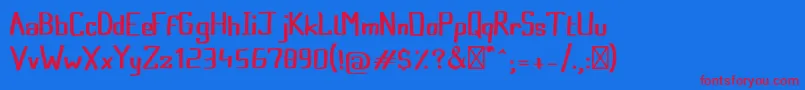 FroggyprincessRegular Font – Red Fonts on Blue Background
