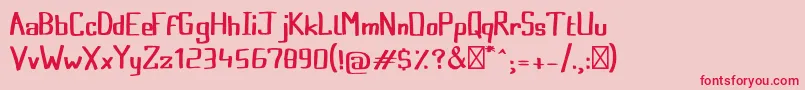 フォントFroggyprincessRegular – ピンクの背景に赤い文字