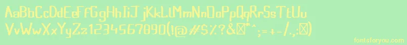 FroggyprincessRegular Font – Yellow Fonts on Green Background