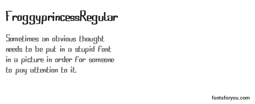 Шрифт FroggyprincessRegular (108398)