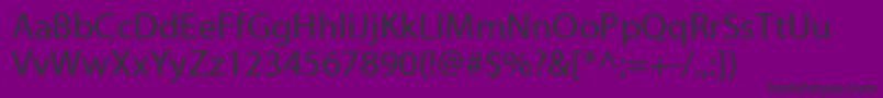MyriadWebPro-Schriftart – Schwarze Schriften auf violettem Hintergrund