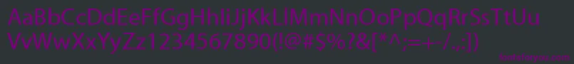 MyriadWebPro Font – Purple Fonts on Black Background