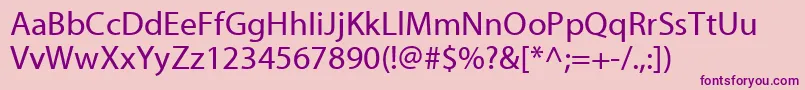 MyriadWebPro Font – Purple Fonts on Pink Background