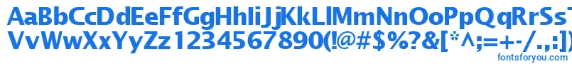 MachadosanssskBold-fontti – siniset fontit valkoisella taustalla