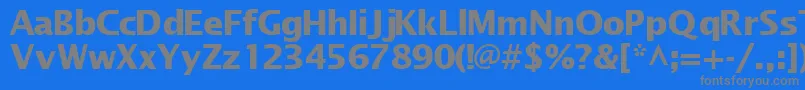 フォントMachadosanssskBold – 青い背景に灰色の文字