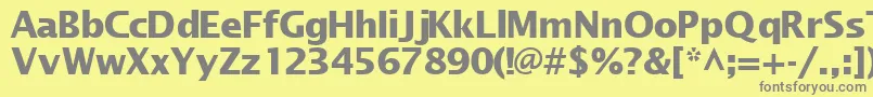 MachadosanssskBold-Schriftart – Graue Schriften auf gelbem Hintergrund