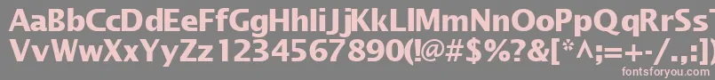 MachadosanssskBold-fontti – vaaleanpunaiset fontit harmaalla taustalla