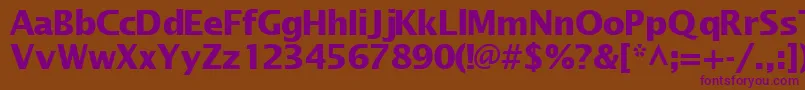 MachadosanssskBold Font – Purple Fonts on Brown Background