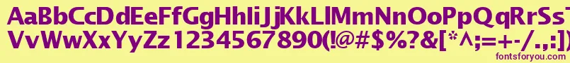 MachadosanssskBold-fontti – violetit fontit keltaisella taustalla