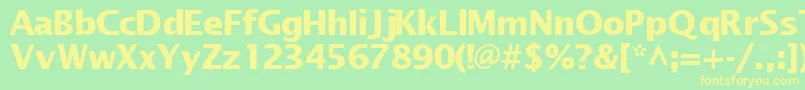 Police MachadosanssskBold – polices jaunes sur fond vert