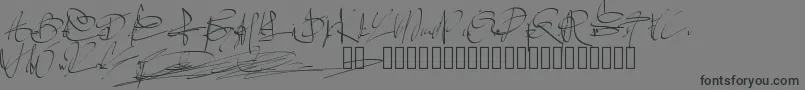 Pwsignaturetwo Font – Black Fonts on Gray Background