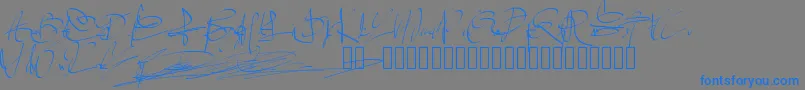Pwsignaturetwo-fontti – siniset fontit harmaalla taustalla