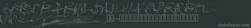 Czcionka Pwsignaturetwo – szare czcionki na czarnym tle
