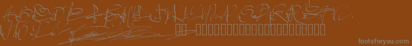 Шрифт Pwsignaturetwo – серые шрифты на коричневом фоне