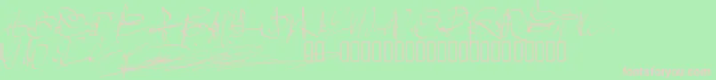 Pwsignaturetwo Font – Pink Fonts on Green Background