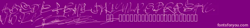 Pwsignaturetwo Font – Pink Fonts on Purple Background