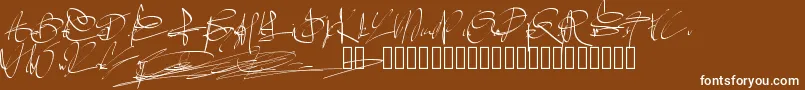Шрифт Pwsignaturetwo – белые шрифты на коричневом фоне
