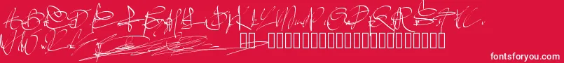 Pwsignaturetwo Font – White Fonts on Red Background