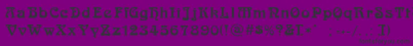 フォントBocklin – 紫の背景に黒い文字