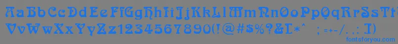 More about Bocklin Font Bocklin Font – Blue Fonts on Gray Background