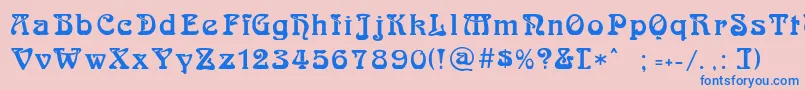 Bocklin Font – Blue Fonts on Pink Background