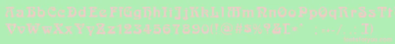 Bocklin Font – Pink Fonts on Green Background