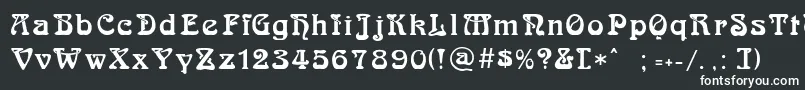 フォントBocklin – 黒い背景に白い文字