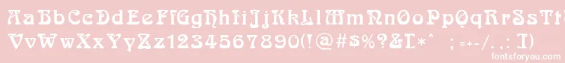 Bocklin Font – White Fonts on Pink Background