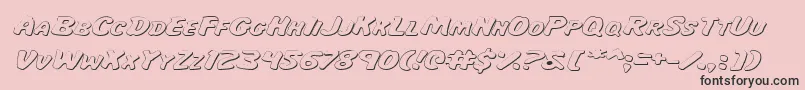 MissAmandaShadowItalexp Font – Black Fonts on Pink Background