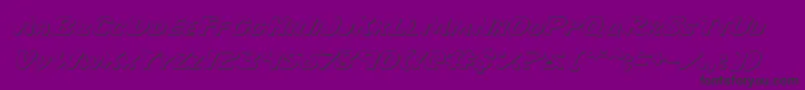 MissAmandaShadowItalexp-Schriftart – Schwarze Schriften auf violettem Hintergrund